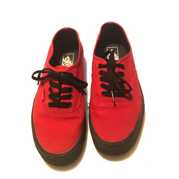 red vans black sole